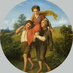 Пазл: Через ручей