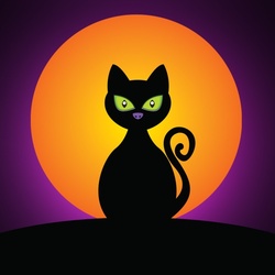 Пазл: Черный кот