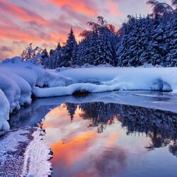 Пазл: Зимний закат