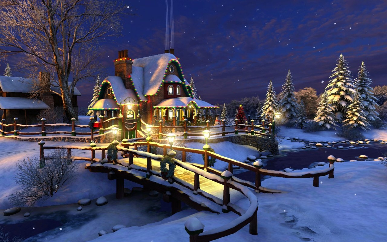Сказочный домик зимой под снегом в сказочном лесу Stock-Foto | Adobe Stock