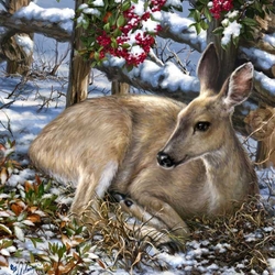 Пазл: Олениха