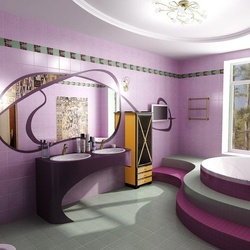 Пазл: Сиреневая ванная комната