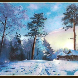 Пазл: Зимний рассвет  