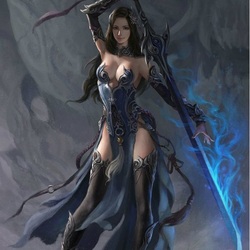 Пазл: Девушка с мечом