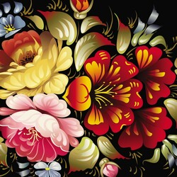 Пазл: Жостовская роспись