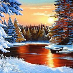 Пазл: Яркая зима