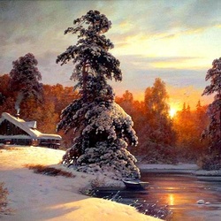 Пазл: Зимнее солнце  