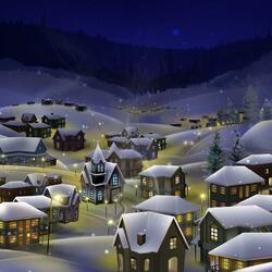 Пазл: Зимняя ночь