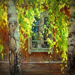 Пазл: У родного окна     