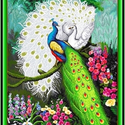 Пазл: Павлины в саду