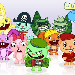 Пазл: Счастливые лесные друзья