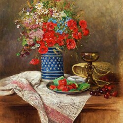 Пазл: Цветочный натюрморт