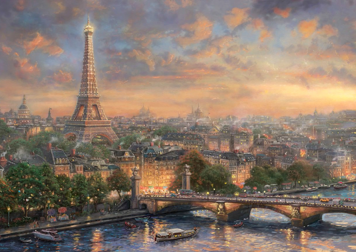 Томас Кинкейд картины города-Парижа
