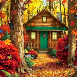 Пазл: Дом в лесу