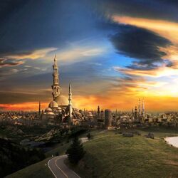 Пазл: Закат в городе