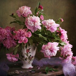 Пазл: Пионы