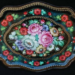 Пазл: Жостовский поднос