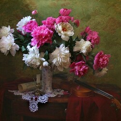 Пазл: Пионы