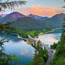 Пазл: Озеро Сильвенштайн, Бавария