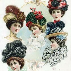 Пазл: Шляпки викторианской эпохи
