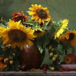 Пазл: Натюрморт с подсолнухами