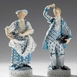 Пазл: Фарфоровые статуэтки