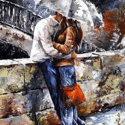 Пазл: Дождь в городе