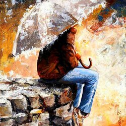 Пазл: Дождь в городе