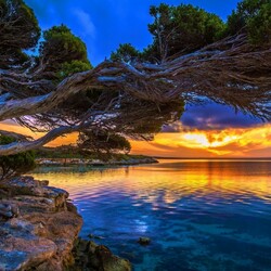 Пазл: Закат на озере