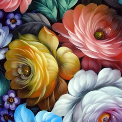 Пазл: Жостовская роспись