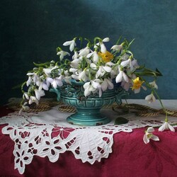 Пазл: С подснежниками