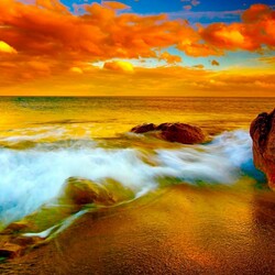 Пазл: Море  закат 