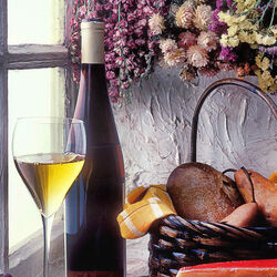 Пазл: Натюрморт с вином