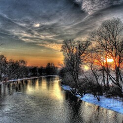 Пазл: Зимняя река 