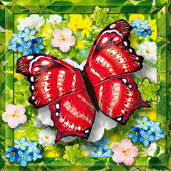 Пазл: Пурпурная бабочка