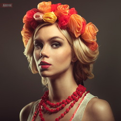 Пазл: Девушка в венке