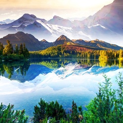 Пазл: Озеро в горах 