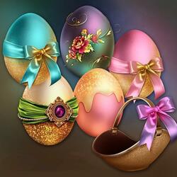 Пазл: Пасхальные яйца
