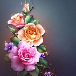 Пазл: Весенние розы