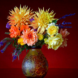 Пазл: Цветы в вазе