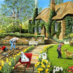 Пазл: Посадка картофеля