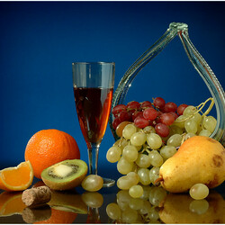 Пазл: Вино и фрукты