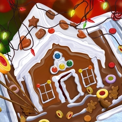 Пазл: Торт-домик