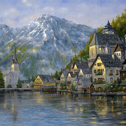 Пазл: Красивый горный пейзаж