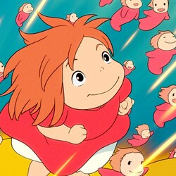 Пазл: Рыбка Поньо на утёсе