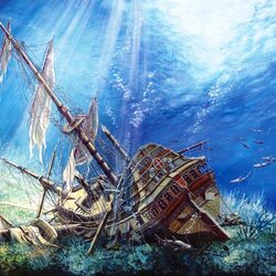 Пазл: Корабли лежат разбиты