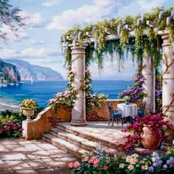 Пазл: На открытой террасе