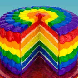 Пазл: Полосатый торт