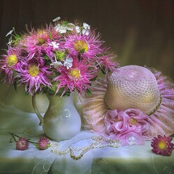 Пазл: Розовые астры