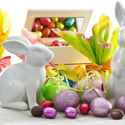 Пазл: Пасхальные зайцы